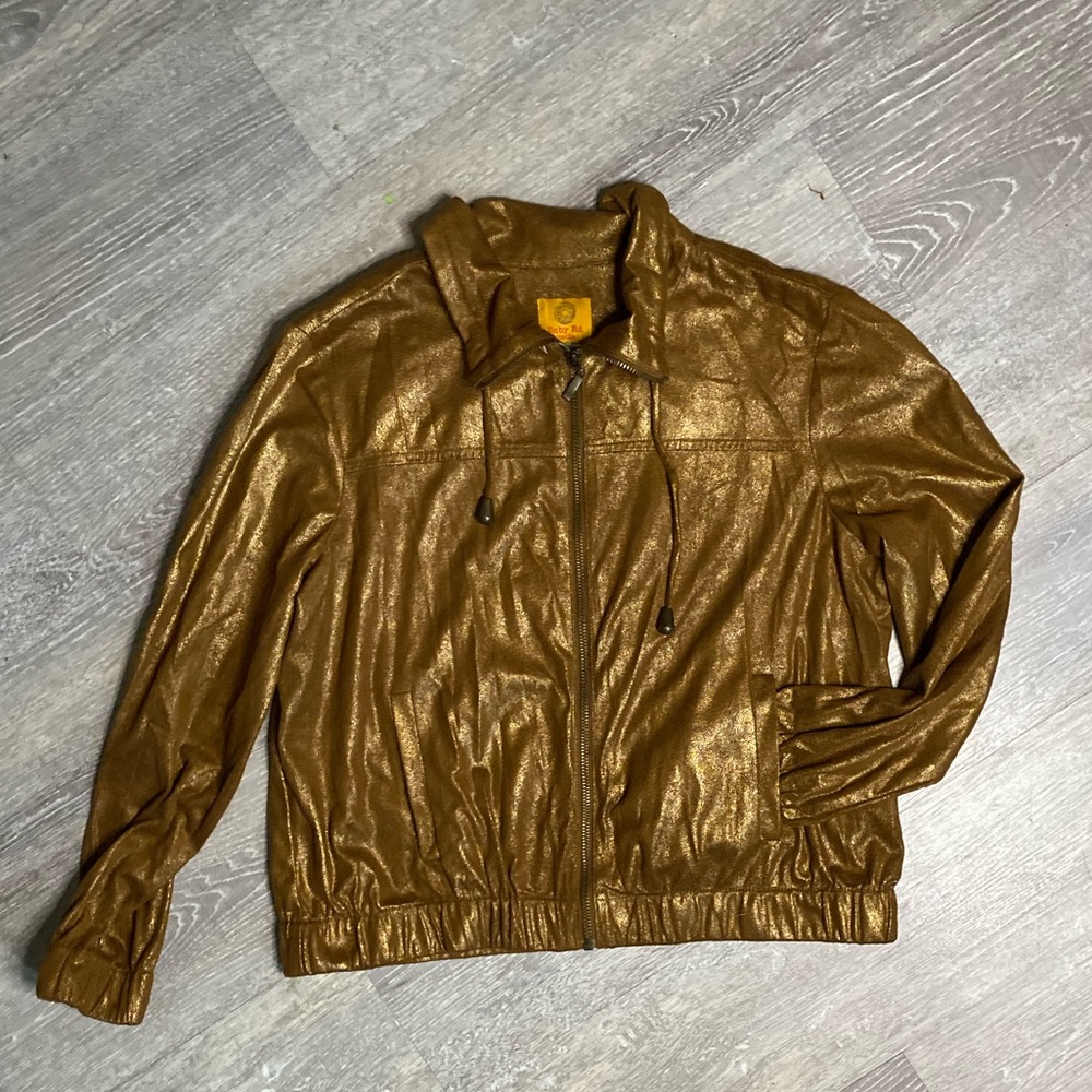 Ruby Rd. Lightweight Metallic Zip-up Jacket - Picture 3 of 11